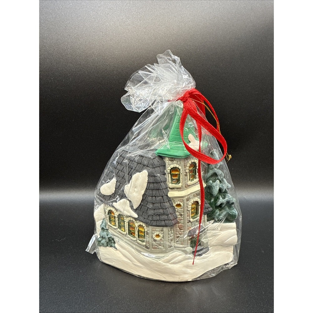Delagar Alpine village 1998 Tealight house votive candleholder‎ 5'' NIP